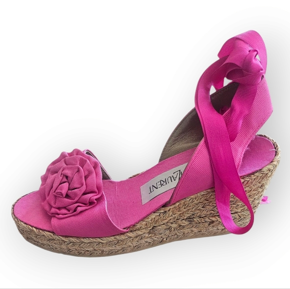 Yves Saint Laurent Shoes - SOLD....Yves Saint Laurent Pink Wedge Sandals